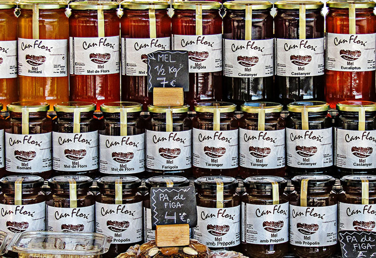 Étiquettes auto-adhésives pour miel de l'imprimerie souquet à Romans-sur-Isère en Rhône-Alpes